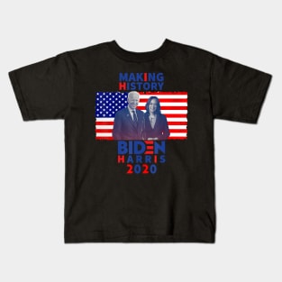 Biden Harris Vice 2020 US Flag Photo Making History T-Shirt Kids T-Shirt